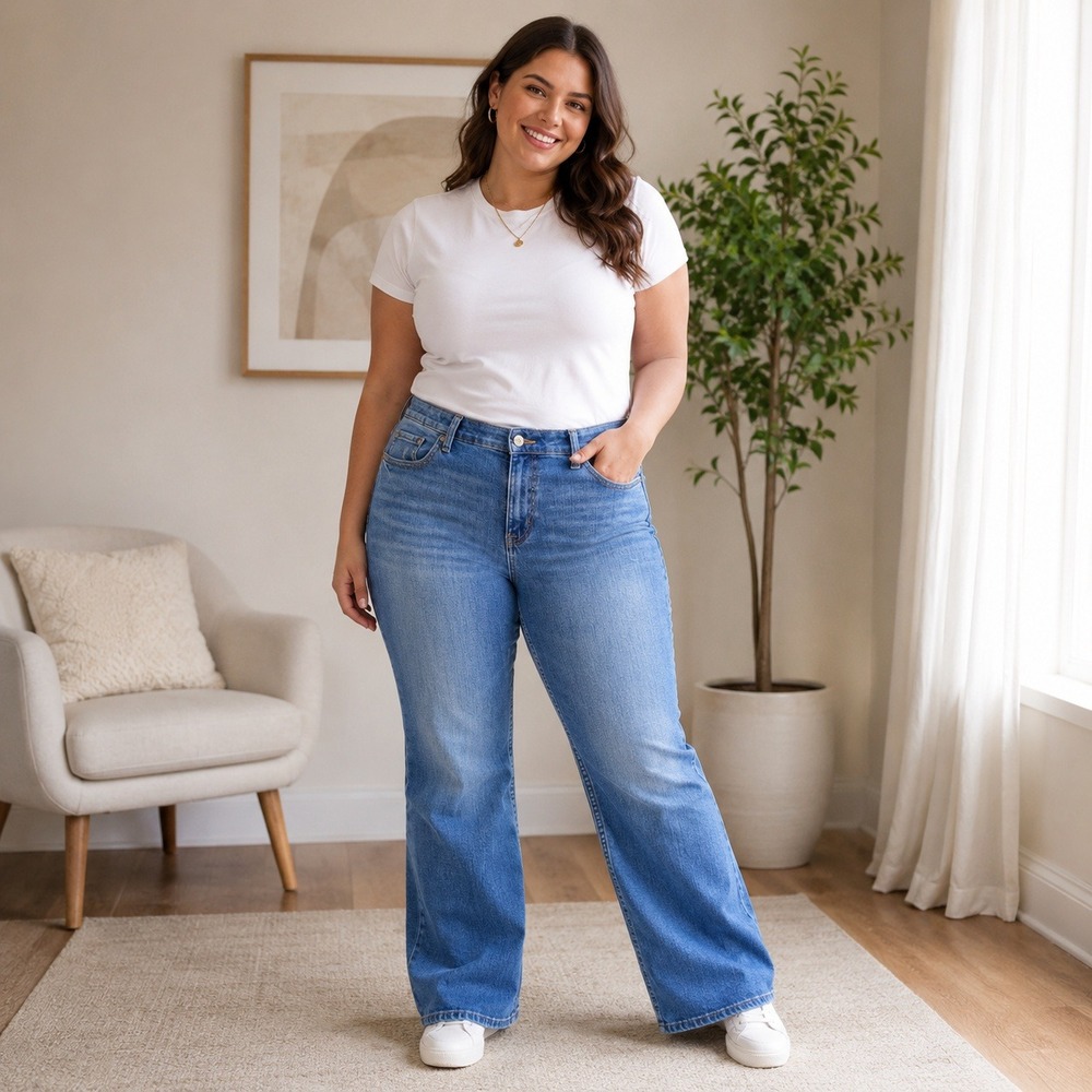 Aeropostale High Rise Flare Jeans Women 14 Blue Stretch Denim Y2K